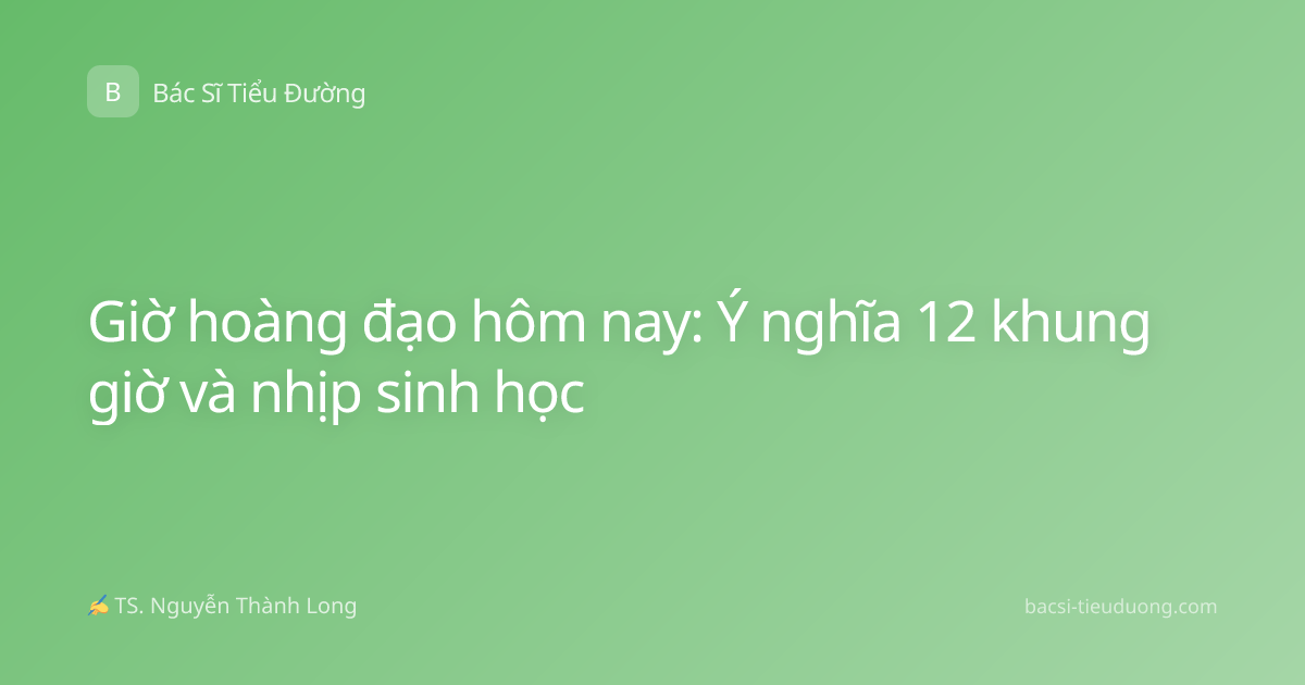 Giờ hoàng đạo hôm nay: Ý nghĩa 12 khung giờ và nhịp sinh học