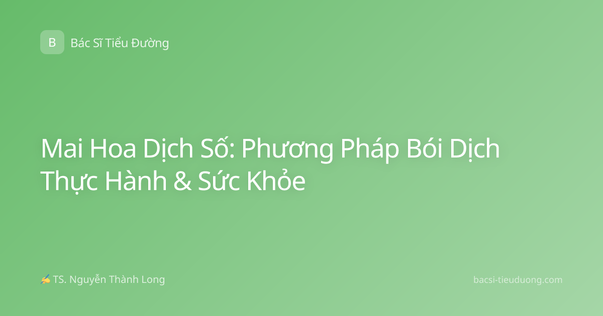 Mai Hoa Dịch Số: Phương Pháp Bói Dịch Thực Hành & Sức Khỏe